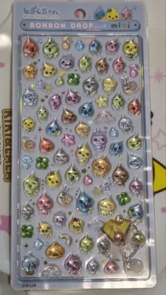 正規品　ボンボンドロップシールmini 　しずくちゃん　しずくの森のなかまたち
