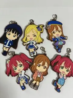 ラブライブ サンシャイン きゅんキャラ ラバーキーホルダー 6個セットのサムネイル