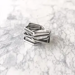 シルバーリング925　六角形　ForeverリングA