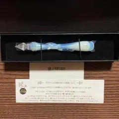 ぐり工房×福島槙子　ガラスペン　猫　オパールホワイトのサムネイル