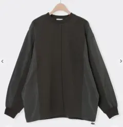 新品未使用・SM2異素材切替トレーナー・チャコールグレー