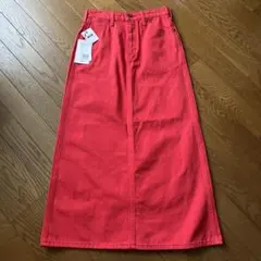 wranglerデニムロングスカート(赤)