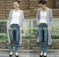 Muse ロングニットカーディガン　春秋 spring