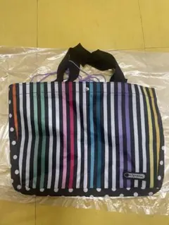 カラフルストライプトートバッグ　レスポートサック
