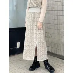 PUBLIC TOKYO アートラメジャガードニットスカートのサムネイル