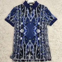 高級 ETRO ポロシャツ オーナメンタルペイズリー シェルボタン 綿100%のサムネイル