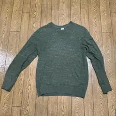 GAP ダークグリーン クルーネック ニット
