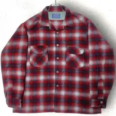 70s 好配色 PENDLETON オンブレ シャドー チェック ボード シャツ