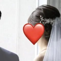 ウェディングヘッドドレス シルバー 結婚式