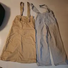 サロペットパンツ　サロペットスカート
