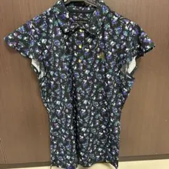 St Andrews フラワー　花柄 半袖　シャツ L ノースリーブ　ブラックのサムネイル