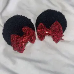 ミニー風ヘアクリップ