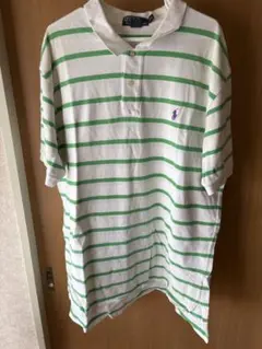 Polo by Ralph Laurenポロシャツ ホワイト/グリーンストライプ