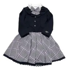 美品✨メゾピアノ　フォーマル　セットアップ　120 ネイビー　パープル