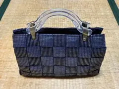 【美品】Made in Italy イタリア製 編み込み ハンドバッグ