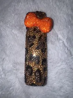 iQOSイルマiワン デコ ケース ヒョウ柄 リボン