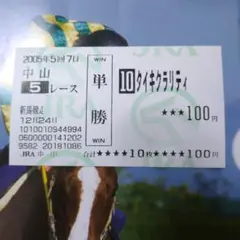 タイキクラリティ 新馬戦現地的中単勝馬券 クラリティスカイの母