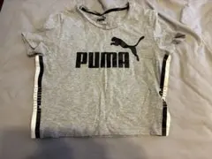 PUMA グレー ショート丈Tシャツ　クロップドTシャツ