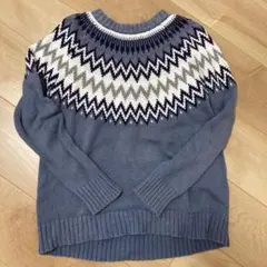 BAYFLOW ノルディック柄 長袖ニットセーター
