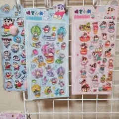 クレヨンしんちゃんシールセット 立体　平面　おしり3枚セット　ボンボン