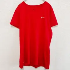 極美品 ナイキ NIKE ボートネック 半袖 Tシャツ 【L】 赤 ポリエステルのサムネイル
