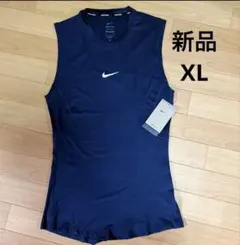 新品　NIKEナイキ　ドライフィット　タンクトップ　ネイビー　XL 速乾スポーツのサムネイル
