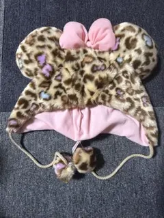ミッキー ヒョウ柄 ファンキャップ