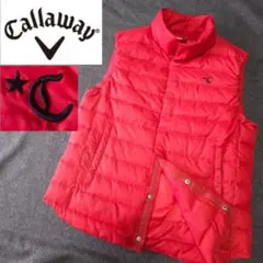 【キャロウェイ】秋冬人気ロゴマーク ゴルフダウンベストジャケットM