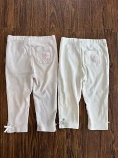 プティマイン　レギンスパンツ2枚セット　80