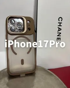 iPhone17Pro用ケース　ブラウン　MagSafe　レンズ保護　スタンド