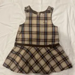 ミキハウス チェック柄 ワンピース 90cm