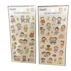 【新品】seria セリア こども シール 男の子 女の子 2枚セット 日本製
