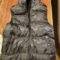 AZUL BY MOUSSY ブラック迷彩 ベスト フリース内側