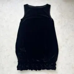 FOXY NEW YORK ワンピース ベロア ノースリーブ ギャザー 40 L