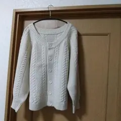 ROPÉ PICNIC ケーブルニットカーディガン クリーム色 40