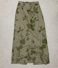 AMERI NORA FLOWER EMBROIDERY SKIRT セージのサムネイル