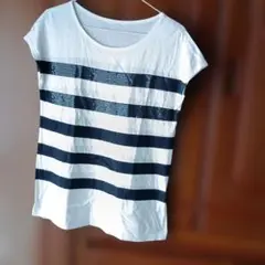 COMME CA　Ｔシャツ　前スパンコールのサムネイル