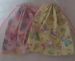 残1　★特価【ハンドメイド】コップ入れ2枚/18*20/ 女児