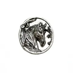 BR-289 ♡ 馬 horse いぶし銀 丙午 シルバー ブローチ ♡