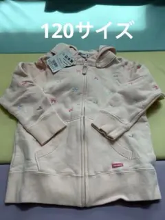 専用　【新品タグ付き】ミキハウス リボン刺繍 パーカー 120