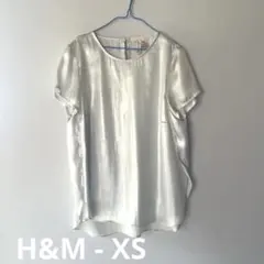 H&M 白 半袖ブラウス　XS