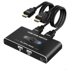 USB 切替器 KVMスイッチ HDMI 2入力1出力 4K@60Hz映像出力