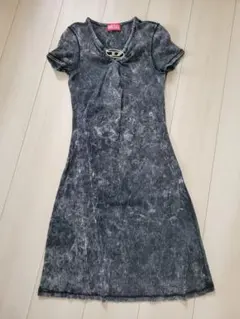 希少　DIESEL D-CRESPE レディース　ドレス　ワンピース　グレー　Mのサムネイル