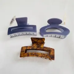 ヘアクリップ 3個セット まとめ売り バンスクリップ