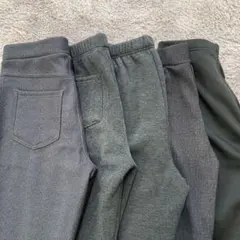 Mサイズ 年配者スラックスダークグレーウエストゴム　裏起毛5本セット