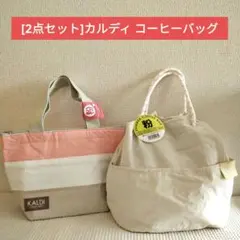 【2点セット】KALDI　カルディ　コーヒーバッグ　保冷機能付き　ロープハンドル