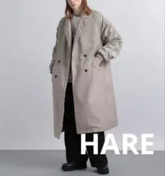 新品　タグ付き　HARE ハレ　ドッキング　MA-1 ステンカラーコート　Fのサムネイル