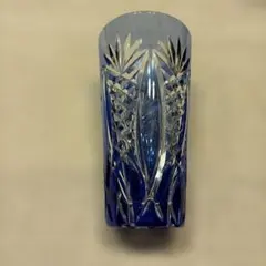 江戸切子 青色 グラス