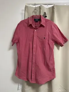 POLO SPORT 半袖シャツ M 赤チェック