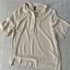 H&M♦︎レーヨンシャツ　プルオーバー　半袖　XSのサムネイル